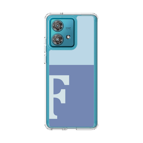 スリムプロテクションケース［ オリジナル - initial two tone - F blue ］