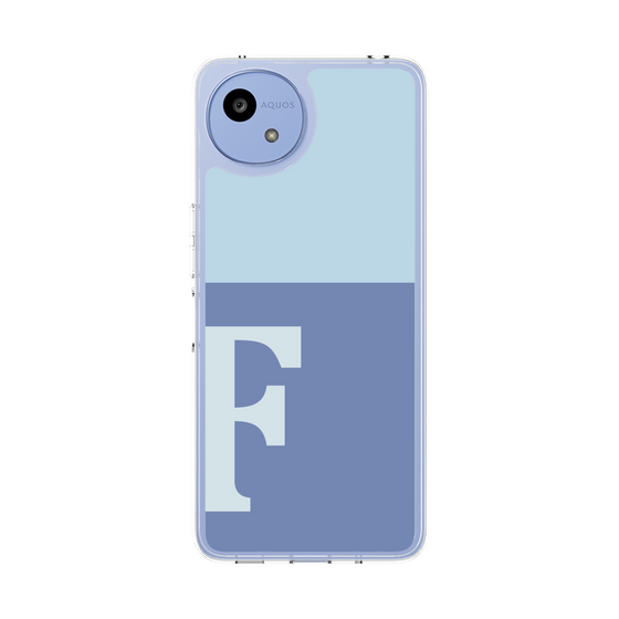 スリムプロテクションケース［ オリジナル - initial two tone - F blue ］