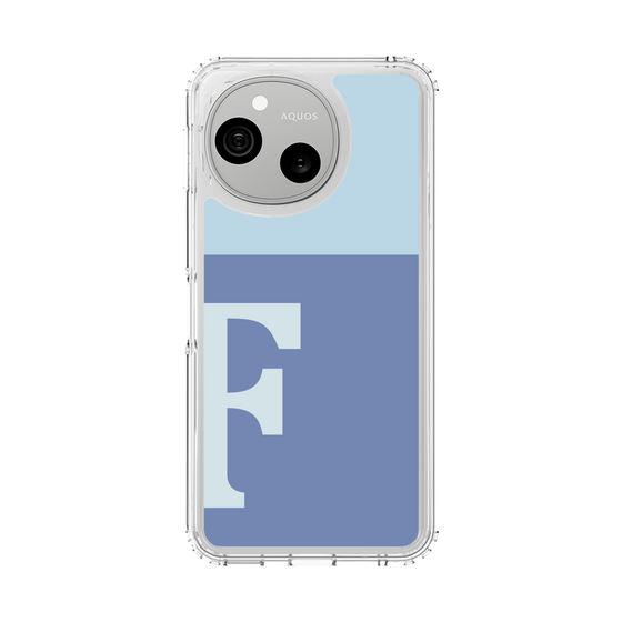 スリムプロテクションケース［ オリジナル - initial two tone - F blue ］