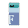 スリムプロテクションケース［ オリジナル - initial two tone - F blue ］