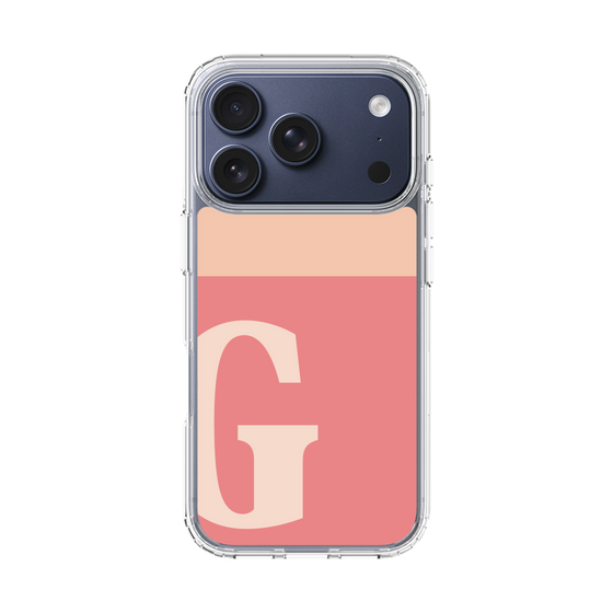 スリムプロテクションケース［ オリジナル - initial two tone - G pink ］