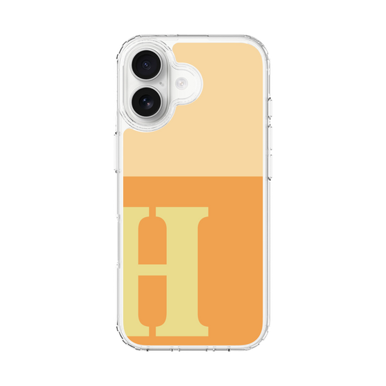 スリムプロテクションケース［ オリジナル - initial two tone - H orange ］