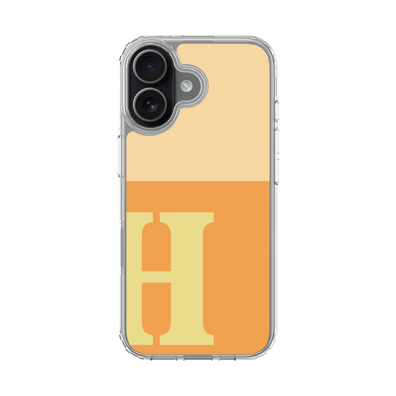 スリムプロテクションケース［ オリジナル - initial two tone - H orange ］