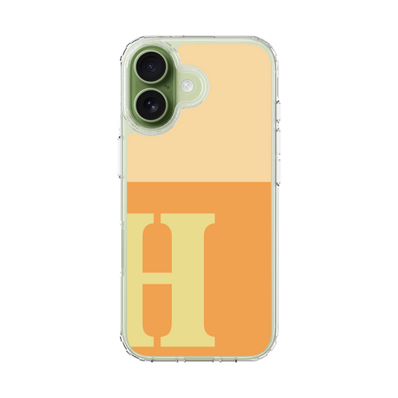 スリムプロテクションケース［ オリジナル - initial two tone - H orange ］