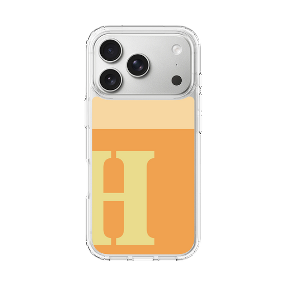 スリムプロテクションケース［ オリジナル - initial two tone - H orange ］