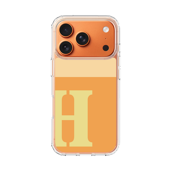 スリムプロテクションケース［ オリジナル - initial two tone - H orange ］