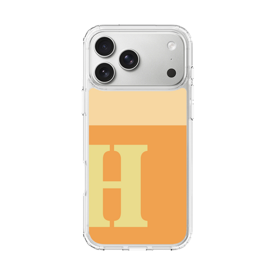 スリムプロテクションケース［ オリジナル - initial two tone - H orange ］
