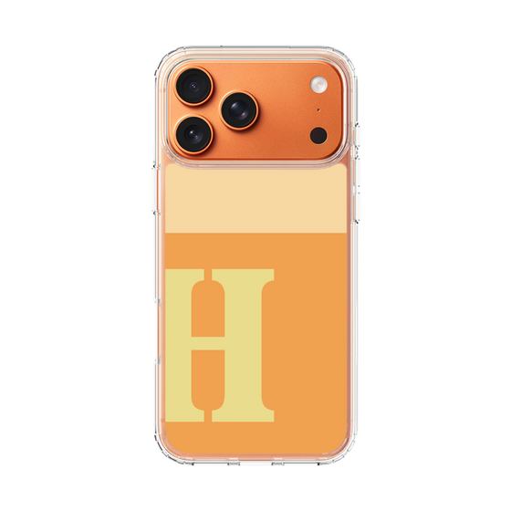 スリムプロテクションケース［ オリジナル - initial two tone - H orange ］