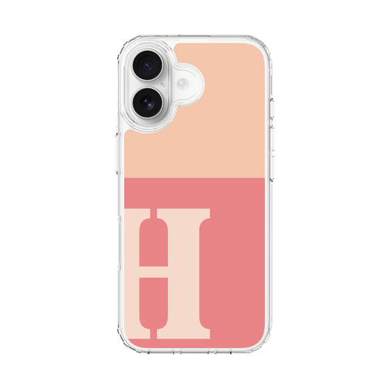 スリムプロテクションケース［ オリジナル - initial two tone - H pink ］