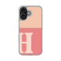 スリムプロテクションケース［ オリジナル - initial two tone - H pink ］
