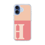 スリムプロテクションケース［ オリジナル - initial two tone - H pink ］