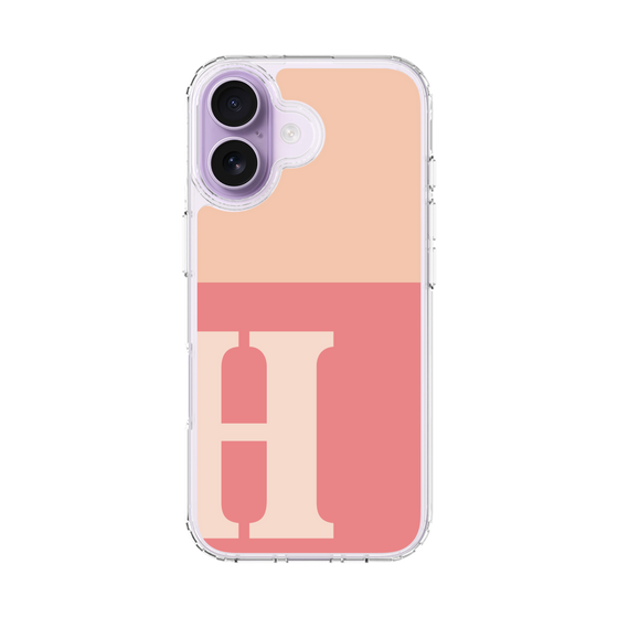 スリムプロテクションケース［ オリジナル - initial two tone - H pink ］