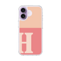 スリムプロテクションケース［ オリジナル - initial two tone - H pink ］