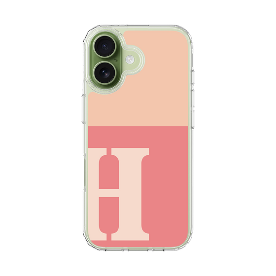 スリムプロテクションケース［ オリジナル - initial two tone - H pink ］