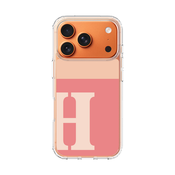 スリムプロテクションケース［ オリジナル - initial two tone - H pink ］