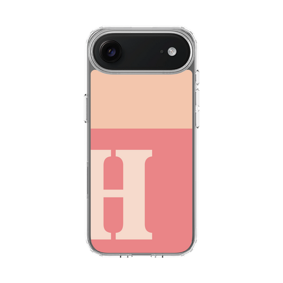 スリムプロテクションケース［ オリジナル - initial two tone - H pink ］