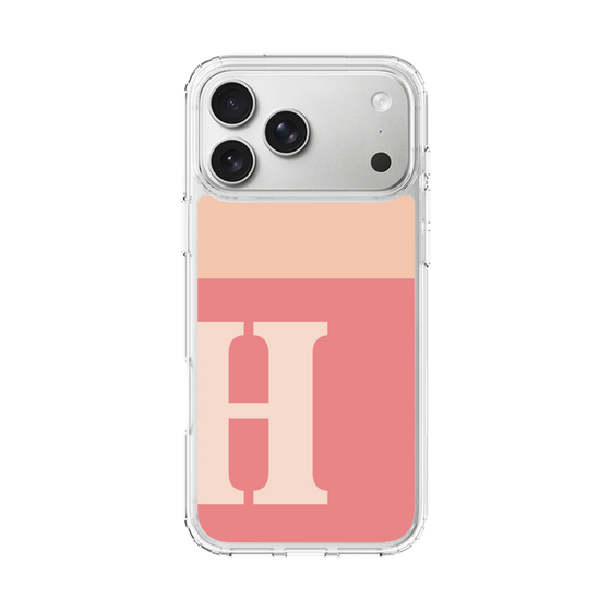 スリムプロテクションケース［ オリジナル - initial two tone - H pink ］