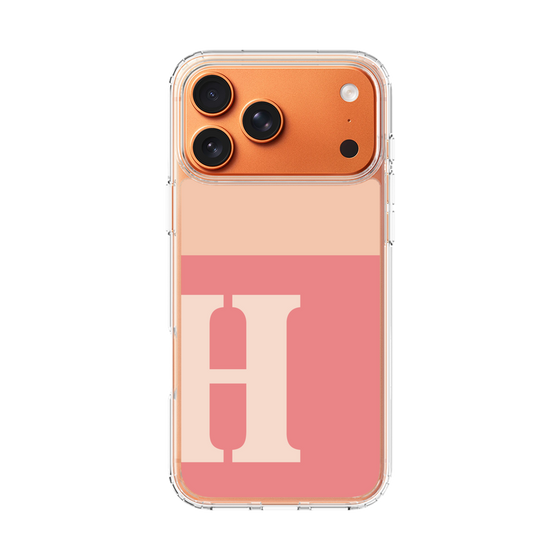 スリムプロテクションケース［ オリジナル - initial two tone - H pink ］