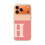 スリムプロテクションケース［ オリジナル - initial two tone - H pink ］