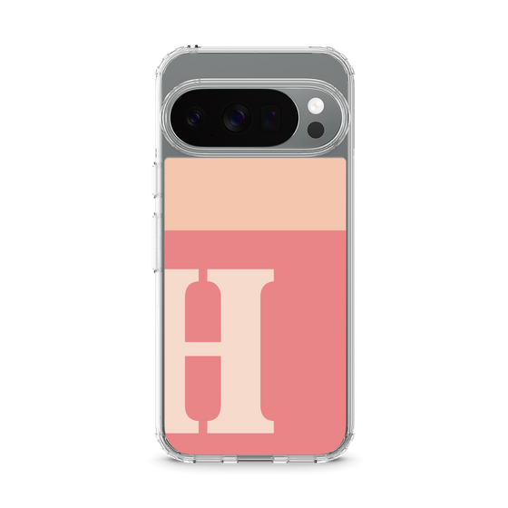 スリムプロテクションケース［ オリジナル - initial two tone - H pink ］