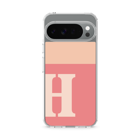 スリムプロテクションケース［ オリジナル - initial two tone - H pink ］