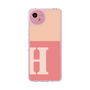 スリムプロテクションケース［ オリジナル - initial two tone - H pink ］