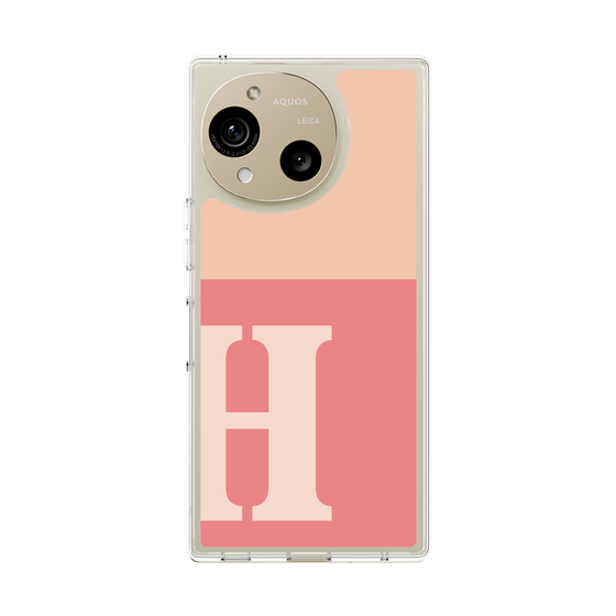 スリムプロテクションケース［ オリジナル - initial two tone - H pink ］