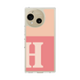 スリムプロテクションケース［ オリジナル - initial two tone - H pink ］