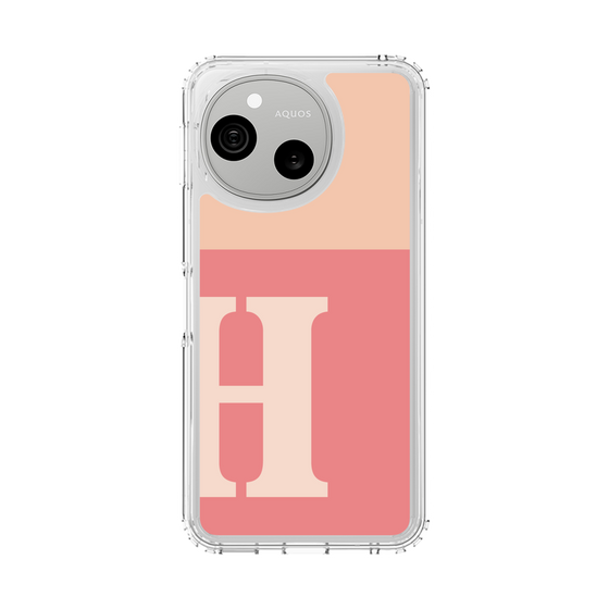 スリムプロテクションケース［ オリジナル - initial two tone - H pink ］