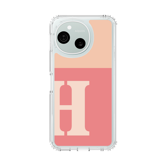 スリムプロテクションケース［ オリジナル - initial two tone - H pink ］