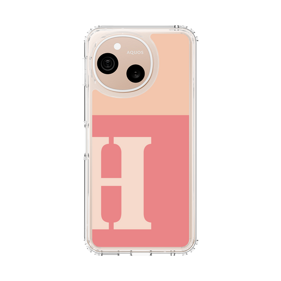 スリムプロテクションケース［ オリジナル - initial two tone - H pink ］