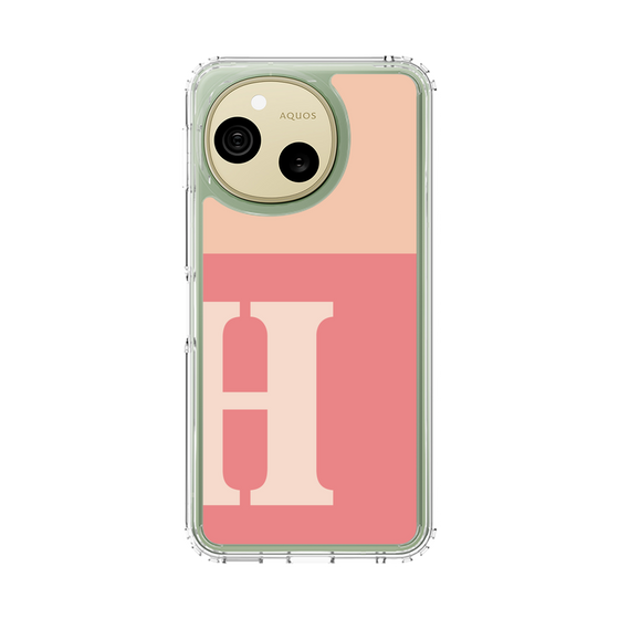 スリムプロテクションケース［ オリジナル - initial two tone - H pink ］