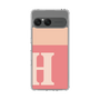 スリムプロテクションケース［ オリジナル - initial two tone - H pink ］