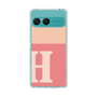 スリムプロテクションケース［ オリジナル - initial two tone - H pink ］