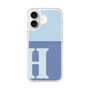 スリムプロテクションケース［ オリジナル - initial two tone - H blue ］