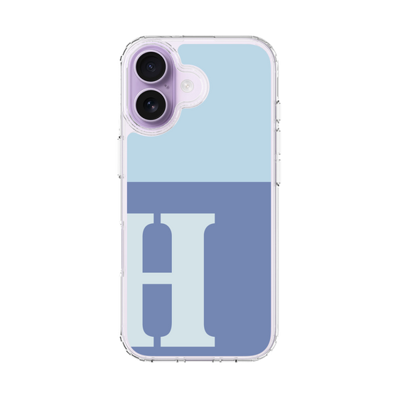 スリムプロテクションケース［ オリジナル - initial two tone - H blue ］