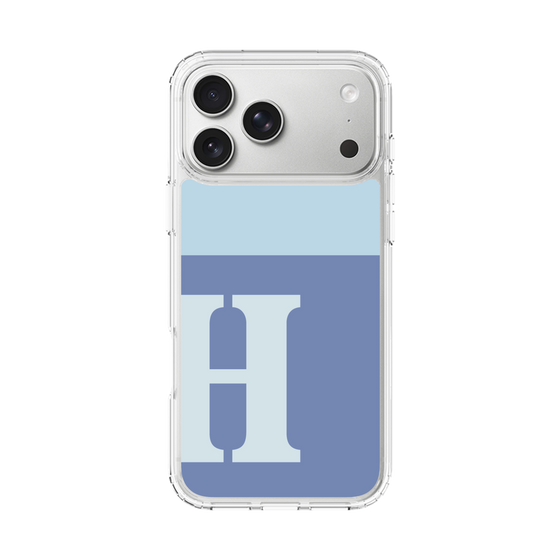 スリムプロテクションケース［ オリジナル - initial two tone - H blue ］