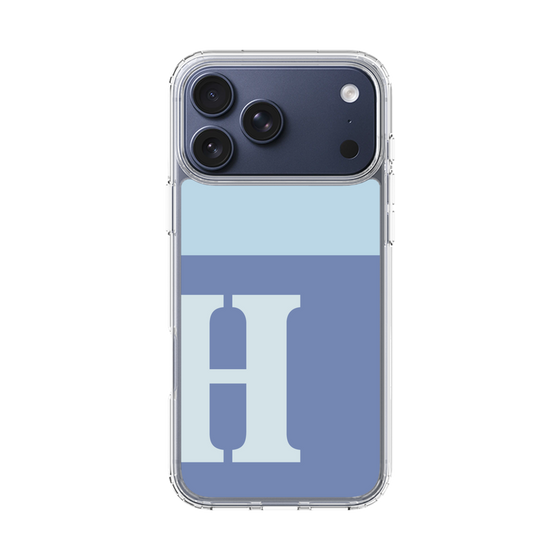スリムプロテクションケース［ オリジナル - initial two tone - H blue ］