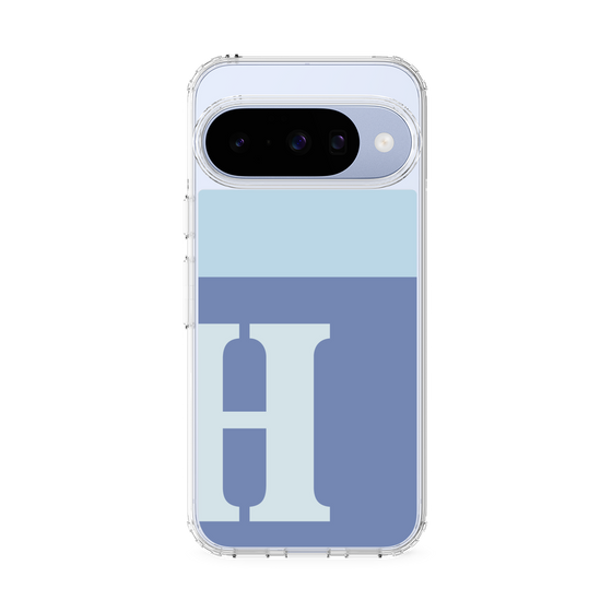 スリムプロテクションケース［ オリジナル - initial two tone - H blue ］