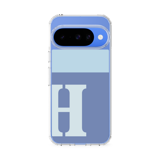 スリムプロテクションケース［ オリジナル - initial two tone - H blue ］