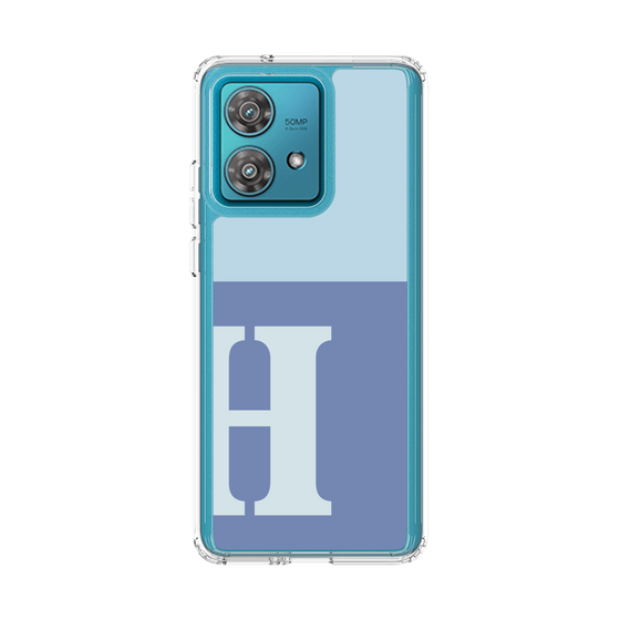 スリムプロテクションケース［ オリジナル - initial two tone - H blue ］
