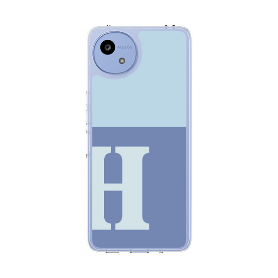 スリムプロテクションケース［ オリジナル - initial two tone - H blue ］