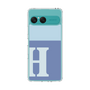 スリムプロテクションケース［ オリジナル - initial two tone - H blue ］