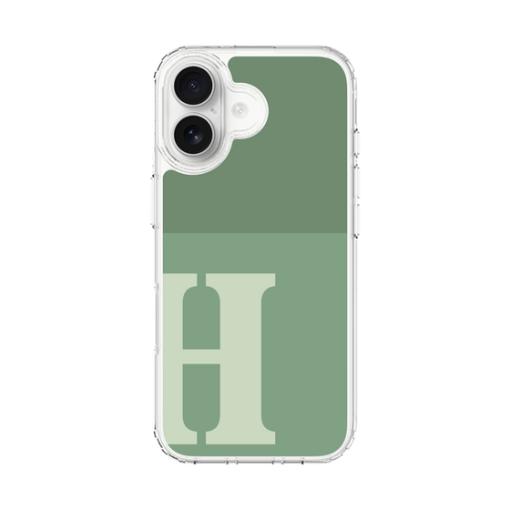 スリムプロテクションケース［ オリジナル - initial two tone - H green ］