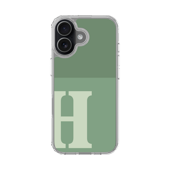 スリムプロテクションケース［ オリジナル - initial two tone - H green ］