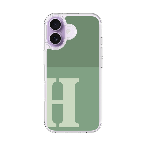 スリムプロテクションケース［ オリジナル - initial two tone - H green ］