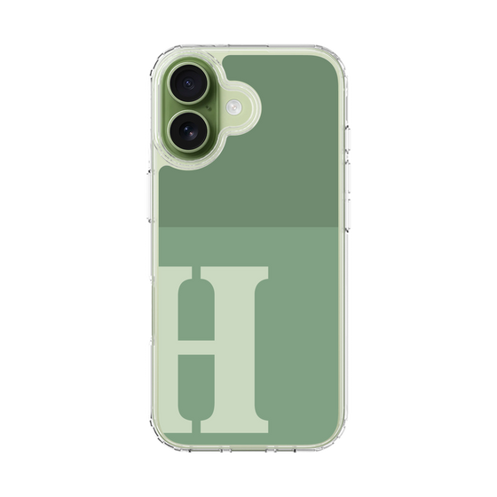 スリムプロテクションケース［ オリジナル - initial two tone - H green ］