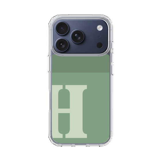 スリムプロテクションケース［ オリジナル - initial two tone - H green ］