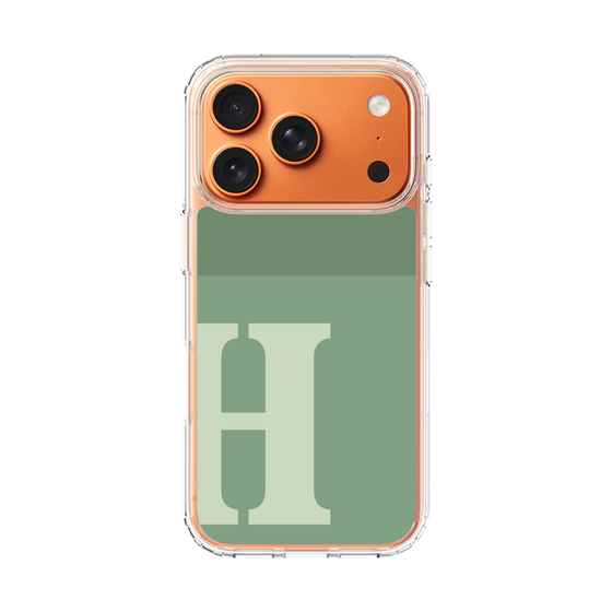 スリムプロテクションケース［ オリジナル - initial two tone - H green ］