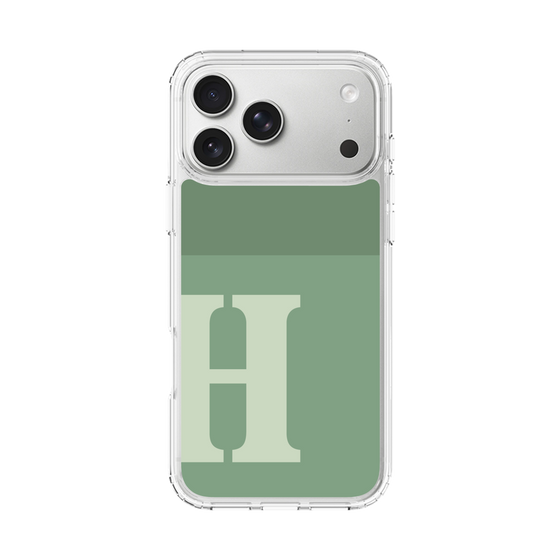 スリムプロテクションケース［ オリジナル - initial two tone - H green ］